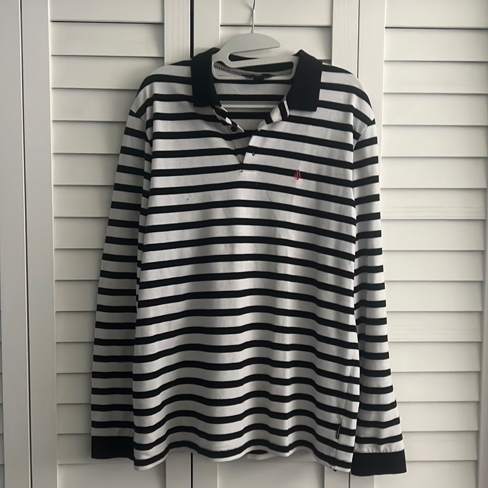 Volcom Striped Long Sleeve polo